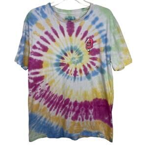 Tokes Rainbow Tie Dye Shirt with Melting Ice Cream Scary Popsicle Graphic